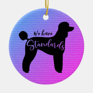 Décoration En Céramique Standard Poodle Nous Avons Standards Chien Silhoue