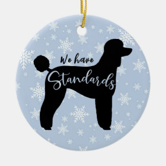 Décoration En Céramique Standard Poodle Nous Avons Standards Chien Silhoue