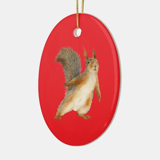 Décoration En Céramique Standing Brown Squirrel Double Sided (Gauche)