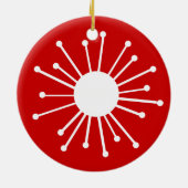 Décoration En Céramique Starburst rétro du milieu du siècle (Dos)