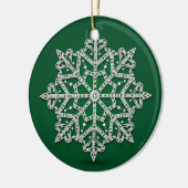 Décoration En Céramique Starlit Evergreen Snowflake — Elegant Ornament (Gauche)