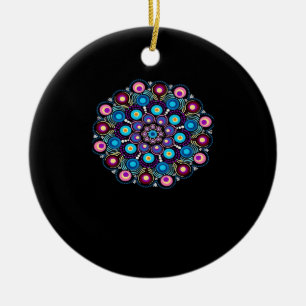 Décoration En Céramique Starry Night Whimsigoth Dot Mandala