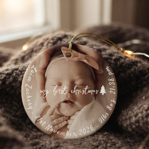 Décoration En Céramique Statistiques de naissance de Merry & Joy Bébé Prem