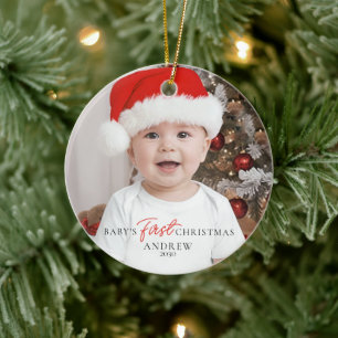 Décoration En Céramique Statistiques de naissance pour le premier Noël de 