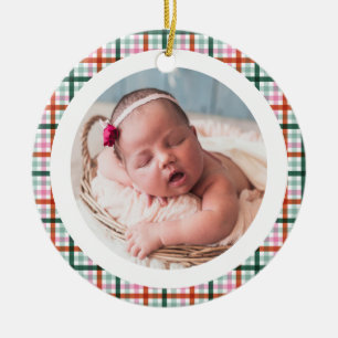 Décoration En Céramique Statistiques de naissance pour le premier Noël en
