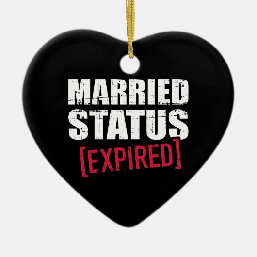 Décoration En Céramique Statut du mariage expiré (Devant)