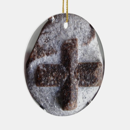 Décoration En Céramique Staurolite, intersection en cristal parfaite (Droite)