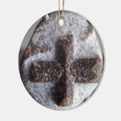 Décoration En Céramique Staurolite, intersection en cristal parfaite (Gauche)