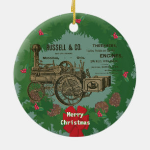Décoration En Céramique Steam Traction Engine 1889 Russell and Company
