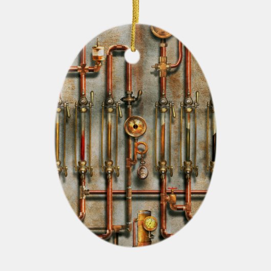 Décoration En Céramique Steampunk - Le collecteur de lubrification (Devant)