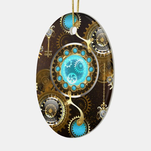 Décoration En Céramique Steampunk Rusty Background (Gauche)