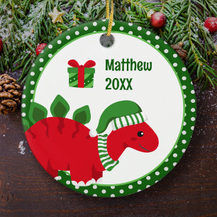Décoration En Céramique Stegosaurus Dinosaur Enfants personnalisés Noël