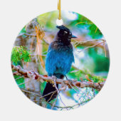 Décoration En Céramique Steller's Jay - Photographie originale (Dos)