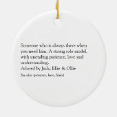 Décoration En Céramique Stepfather, Stepdad Définition Noir et blanc (Dos)