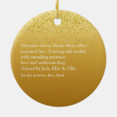 Décoration En Céramique Stepmaman Stepmère Elegant Parties scintillant or  (Dos)