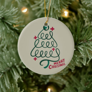 Décoration En Céramique Stéthoscope Joyeux Noël CNA Travailleur Médical