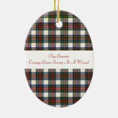 Décoration En Céramique Stewart Dress Clan Tartan et Motto (Dos)