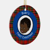 Décoration En Céramique Stewart Plaid Black Baby's First Christmas (Droite)