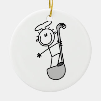 Décoration En Céramique Stick Figure Chef Avec Lame