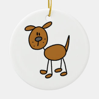 Décoration En Céramique Stick Figure Chien T-shirts et cadeaux