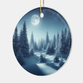 Décoration En Céramique Sticker Night Snowy Forest (Gauche)