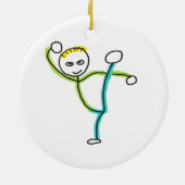 Décoration En Céramique Stickman Kung Fu (Dos)