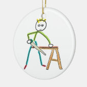 Décoration En Céramique Stickman Menuisier (Gauche)