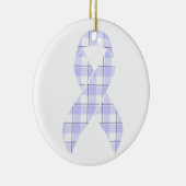 Décoration En Céramique Stomach Cancer Awareness Plaid Periwinkle Ribbon (Droite)