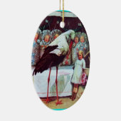 Décoration En Céramique STORK BÉBÉ GARÇON DOUCHE MONOGRAM bleu Aquamarine (Droite)