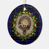 Décoration En Céramique Strachan Badge & Tartan Noël personnalisé (Gauche)