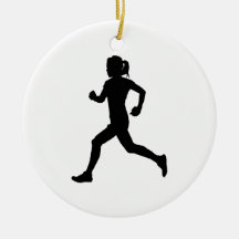 Stried in Grace : Female Marathon Runner Silhouett