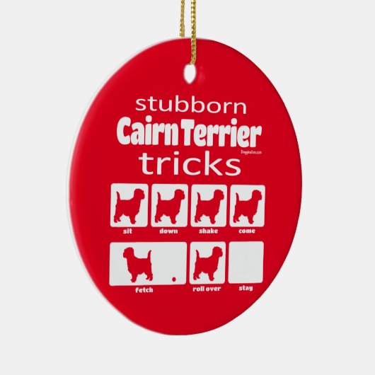 Décoration En Céramique Stubborn Cairn Terrier Tricks (Droite)