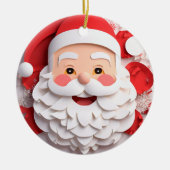 Décoration En Céramique Style 3D Santa Clause Noël (Devant)
