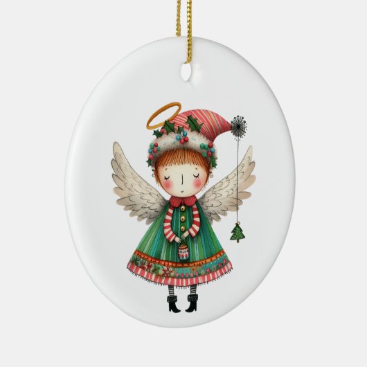 Décoration En Céramique Style d'art populaire mignon Angel (Droite)