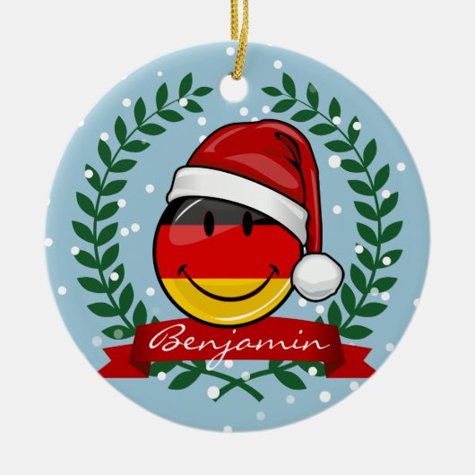 Décoration En Céramique Style de Noël drapeau allemand (Devant)