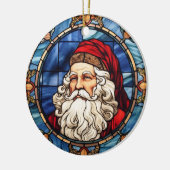 Décoration En Céramique Style de vitrail du Père Noël (Gauche)