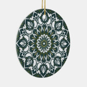 Décoration En Céramique Style écologique bohémien Mandala vert (Droite)
