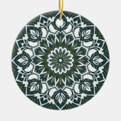 Décoration En Céramique Style écologique bohémien Mandala vert (Devant)