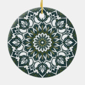 Décoration En Céramique Style écologique bohémien Mandala vert (Dos)