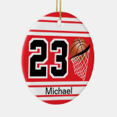 Décoration En Céramique Style Jersey de basket-ball | Texte do-it-yourself (Droite)