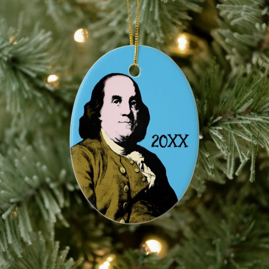Décoration En Céramique Style Pop Art de Benjamin Franklin (Arbre)