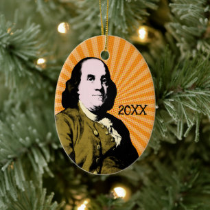 Décoration En Céramique Style Pop Art de Benjamin Franklin