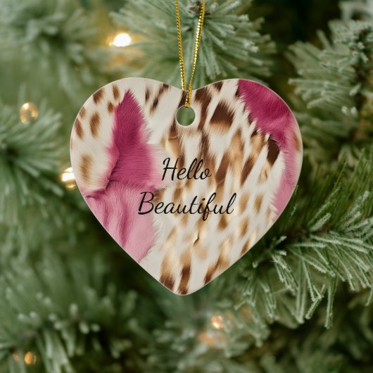 Décoration En Céramique Stylish Girly Rose White Gold Zebra (Arbre)