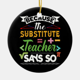 Décoration En Céramique Substituer Enseignant Drôle Retour À L'École Tete