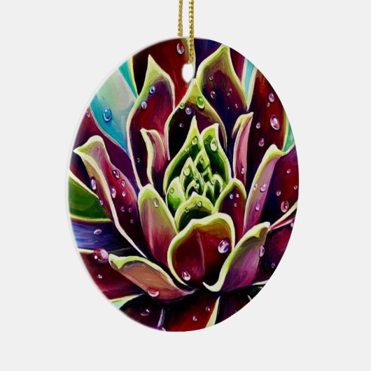 Décoration En Céramique Succulent Noël Ceramic Circle Ornament (Droite)