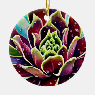 Décoration En Céramique Succulent Noël Ceramic Circle Ornament