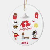 Décoration En Céramique Suisse - Suisse Souvenir Combo (Gauche)