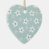 Décoration En Céramique Summer Boho Blue White Daisy Flowers (Droite)