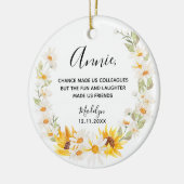 Décoration En Céramique Sunflower & Daisy collègues Wreath Noël (Gauche)