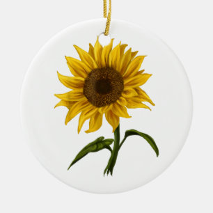 Décoration En Céramique Sunflower Sunshine Floral Aquarelle Fleur